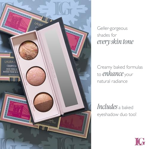 LAURA GELLER NEW YORK Gellers Greatest Kit - Baked Face & Eye Palette New York Minute + 4-in-1 Travel Makeup Brush - color: 03 New York Minute Eye Palette & Makeup
