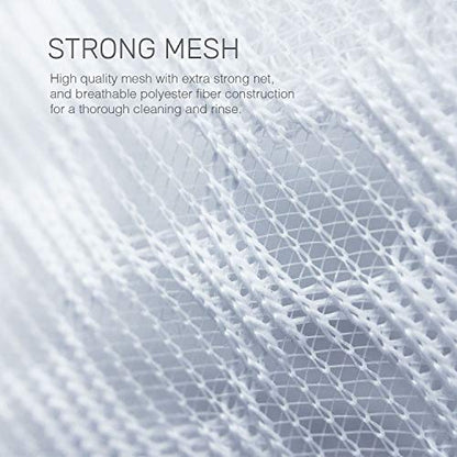 Mesh Laundry Bags for Delicates – 3 Medium Durable Net with Anti Rust Zipper, Hanging Loop-Garment Safe Wash Bags and Organizer for Washing Machine, Lingerie, Socks, Bra, Underwear, Baby Items, Travel - size: Medium