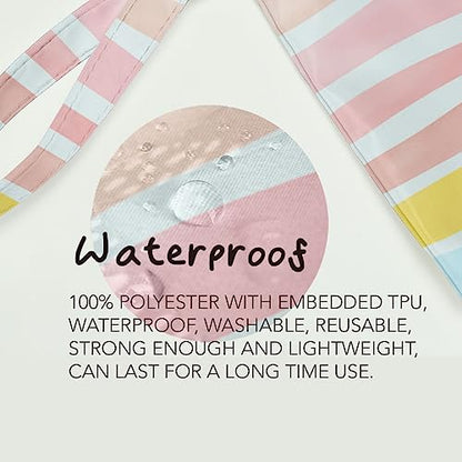 Fokongna Wet Dry Bag – Waterproof Travel Bag, Large Zipper Pouch for Swimsuits, Diapers, Toiletries, Makeup for Women & Girls - color: OceanSea
