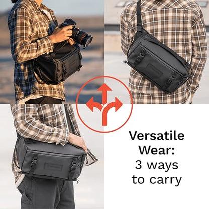 WANDRD ROGUE V1 9L Sling: Compact Camera Sling and Crossbody Bag with Fast Access, 3-Way Carry– Lightweight Everyday Bag Great for Travel, Photography, and Daily Use (Black) - color: Black, style: 9l