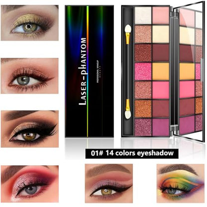 All in One Makeup Kit for Women Full Kit,Makeup Set for Women, Includes Eyeshadow Palette/Foundation/lip gloss/Eyeliner/Mascara/makeup Brush,Makeup Gift Set for Christmas & Birthday&Holiday&Everyday. - color: Set1