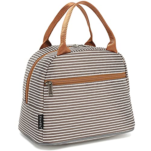 FlowFly Insulated Lunch Cooler Bag - Tote Bag Organizer for Women/Men, Coffee - color: Coffee