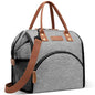 LOKASS Lunch Bag Insulated Lunch Box Wide-Open Lunch Tote Bag with Removable Shoulder Strap for Women/Men Adults Work Picnic Hiking Beach Fishing(Stripes) - color: Black&White Stripes-Straps