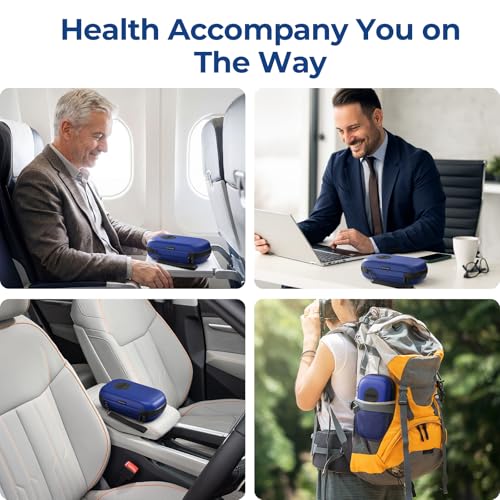 AUVON Insulin Cooler Travel Case with Rechargeable Temp Display, Insulin Pen Cooler Travel Case with 2 x 160g TSA Approved Ice Packs, Waterproof Insulated Cooler Bag for Daily Use & Trip