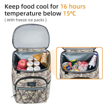 Backpack Cooler Backpack 26 Cans Insulated Leak Proof for Women Men Beach Camping Picnic Fishing Hiking Lunch Backpack Waterproof Cooler - color: Biack,White,Gray, size: Medium