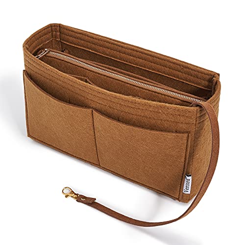 Vercord Felt Organizer Insert For Purse Handbag Tote Bag In Bag Inside Shaper Divider Neo Coffee Slender Medium - color: A Coffee, size: Slender Medium