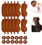 24Pcs Satin Eye Mask Silk Sleep Masks Silky Eyes Cover Blackout Blindfold Eyeshade Scrunchies Hair Ties Travel Wedding Gift - color: Maple