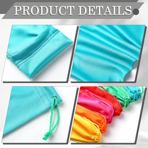 Shinylin 24 Pcs Sunglass Pouch Drawstring Microfiber Pouch Multicolor Soft Sunglasses Case Sunglasses Bag Eyeglass(Bright Colors,Fresh) - color: Bright Colors, style: Fresh