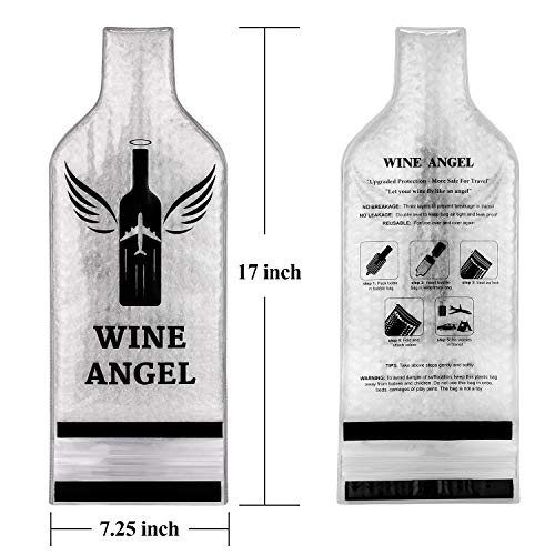 [UPGRADED PROTECTION] 4 Set (8 pcs) Reusable Wine Bags for Travel, Wine Travel Protector, Bottle Travel Sleeve Case For Airplane, Car, Cruise, TRIPLE Protection Luggage Leak-Proof Safety Impact Resist - size: 4 Set