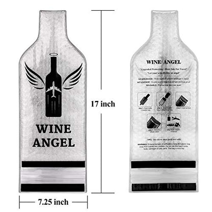 [UPGRADED PROTECTION] 8 Set (16 pcs) Reusable Wine Bags for Travel, Wine Travel Protector, Bottle Travel Sleeve Case For Airplane, Car, Cruise, TRIPLE Protection Luggage Leakproof Safety Impact Resist - size: 8 Set