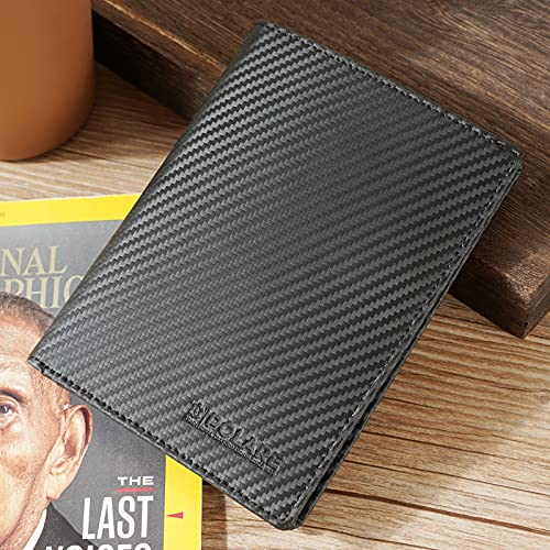 Polare Luxury RFID Blocking Leather Passport Holder Travel Wallet For Men and Women (Carbon Black) - color: Carbon Black