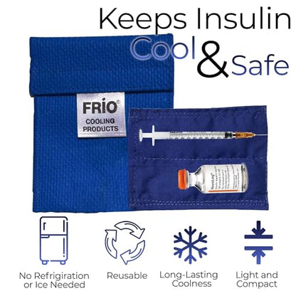 FRIO Cooling Wallet - Insulin Cooler for 45+ Hours of Stress Free On The Go - Blue - Mini - color: Blue, size: Mini