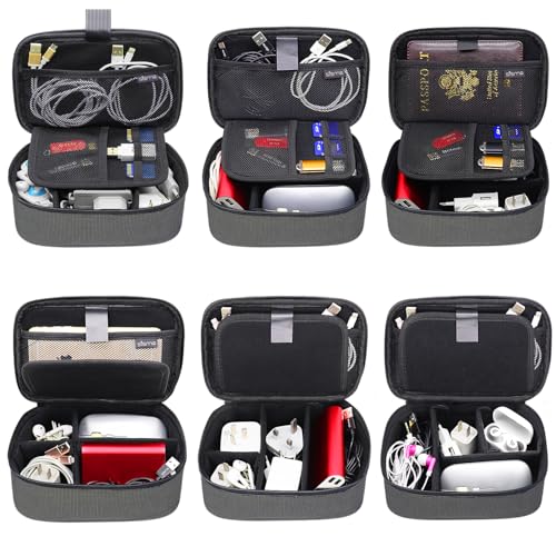 sisma Travel Electronics Organizer Small Carrying Case for Cables Phone Chargers USB Plugs Power Cords Earbuds Adapter Tech Accessories Pouch -Special Edition - color: Starlight Special Edition