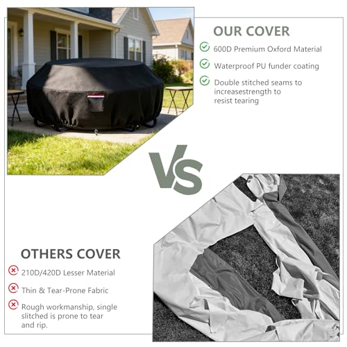 Octagon Picnic Table Cover, 91-inch Waterproof Outdoor Picnic Table Cover for 6-8 Seat Patio Table and Chair Set