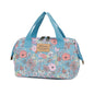 Makeup Bag Cosmetic Bag For Women Girl Travel Makeup Bag Toilet Bag Zipper Organizer Bag Waterproof - color: Blue pink flower