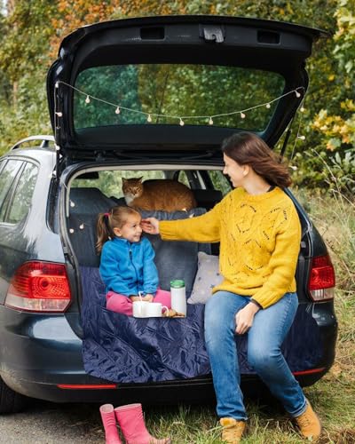 Outdoor Camping Blanket, Fleece Waterproof Stadium Blanket with Protable Bag, Lightweight for Cold Weather, Sports, Pet, Beach, Picnic, Stadium, Travel, Car, 79 * 54inch - color: Navy/Blue