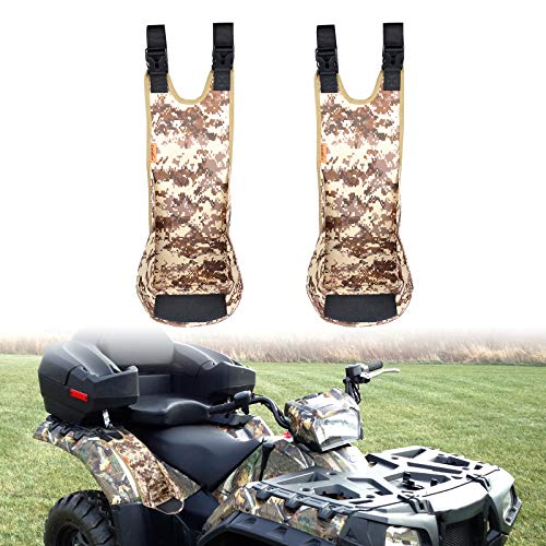 Goldfire ATV 4 Wheeler Accessories, 2 Pcs Rear Passenger Foot Rest ATV Rear Seat Pegs Universal Adjustable Foldable Heavy Duty Foot Pegs Fits for Polaris Sportsman H-onda Foreman (CAMO) - color: CAMO