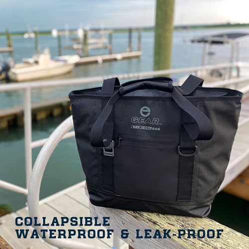Soft Sided Cooler Tote Bag – Waterproof Leakproof Insulated Dry Bag Cooler with Zipper Top, Collapsible Beach, Pool, Boat, Grocery Cooler (20 or 36 Cans) - color: White