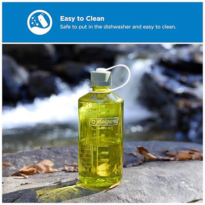 Nalgene 32 oz Narrow Mouth Water Bottle | BPA-Free, Durable & Leak Proof, Lghtweght for Hkng & Gym – Thrll & Moton, Endve w/Ol Green - color: Endive w/Oil Green, size: 32 Ounces