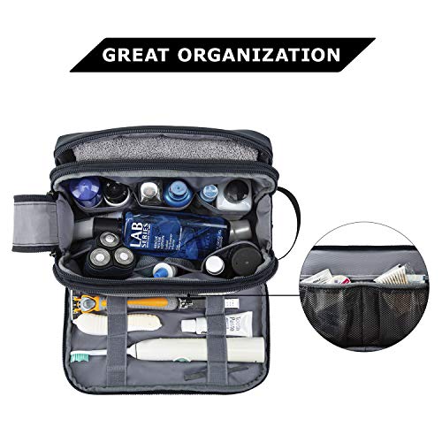 BAGSMART Toiletry Bag for Men, Travel Toiletry Organizer Dopp Kit Water-resistant Shaving Bag for Toiletries Accessories, Door Room Essentials,Navy Blue-medium - color: Navy Blue, size: Medium