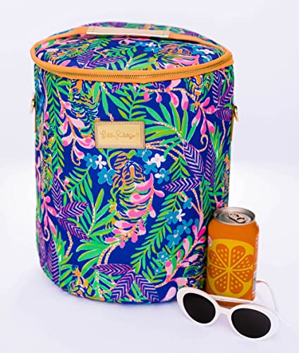 Lilly Pulitzer Insulated Soft Beach Cooler with Adjustable/Removable Strap and Double Zipper Close - color: How You Like Me Prowl