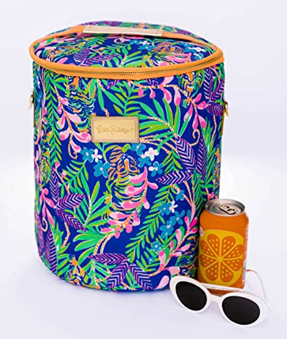 Lilly Pulitzer Insulated Soft Beach Cooler with Adjustable/Removable Strap and Double Zipper Close - color: How You Like Me Prowl