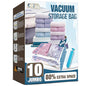HIBAG Vacuum Storage Seal Bags, 10 Jumbo Space Saver Vacuum Sealer Bags for Clothes, Comforters, Blankets, Bedding (10J) - size: 10-Jumbo