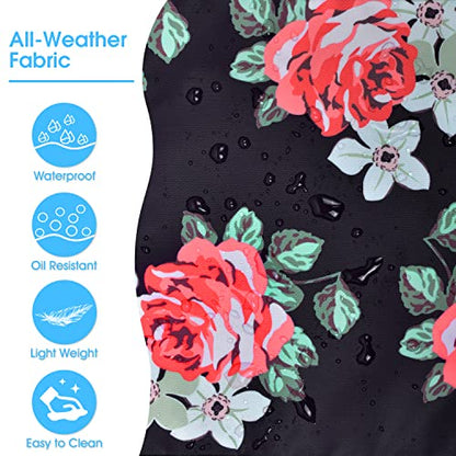 Becokan Beach Bags for Women Large Beach Tote Bag with Zipper Pockets Beach Bag Waterproof Sandproof Travel Nurse Tote Bag - color: Flowers