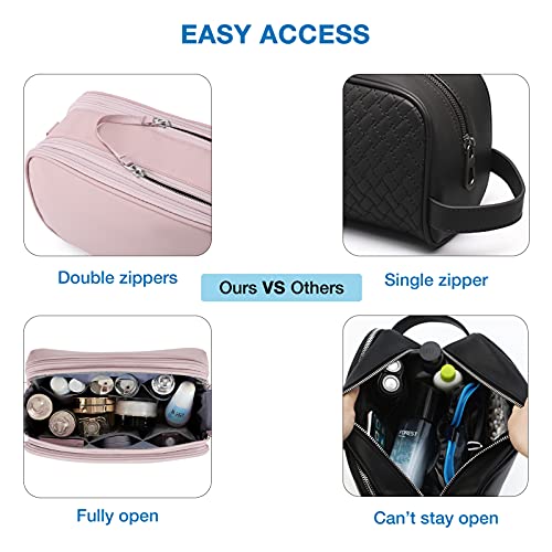 BAGSMART Toiletry Bag for Men, Travel Toiletry Organizer Dopp Kit Water-resistant Shaving Bag for Toiletries Accessories, Door Room Essentials,Pink-large - color: Pink, size: Large