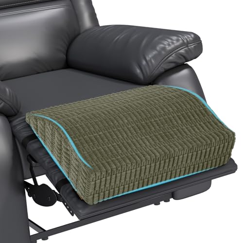 idee-home Recliner Leg Rest Cushion, Recliner Footrest Extender Pillow with Removable Corduroy Cover, Multi Purpose Ergonomic Foot Pillow Back & Lumbar Support Cushion for Bed Sofa Couch, Green - color: Forest Green, size: 20 X 17 X 5 In