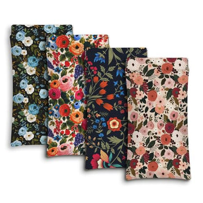 Eyeglass Cases 4 Pack,Boho Floral Pattern Sunglasses Case,PU Leather Soft Eye Glass Pouch for Women Men Student - color: Red