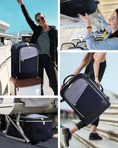 LOVEVOOK Travel Backpack for Women, 40L Carry On Backpack Flight Approved, Large Personal Item Bag Fits 17 inch Laptop, TSA Approved Luggage with 3 Packing Cubes,Waterproof Weekender Gym Essentials - color: Dark Blue-beige-black, size: 40L