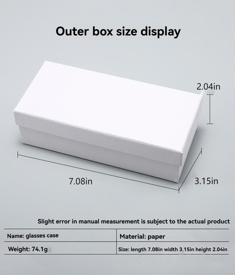 Portable Leather Glasses Case Anti-pressure Glasses Bag Coin Purse Storage Bag Suitable for Men and Women - color: Button Suit White