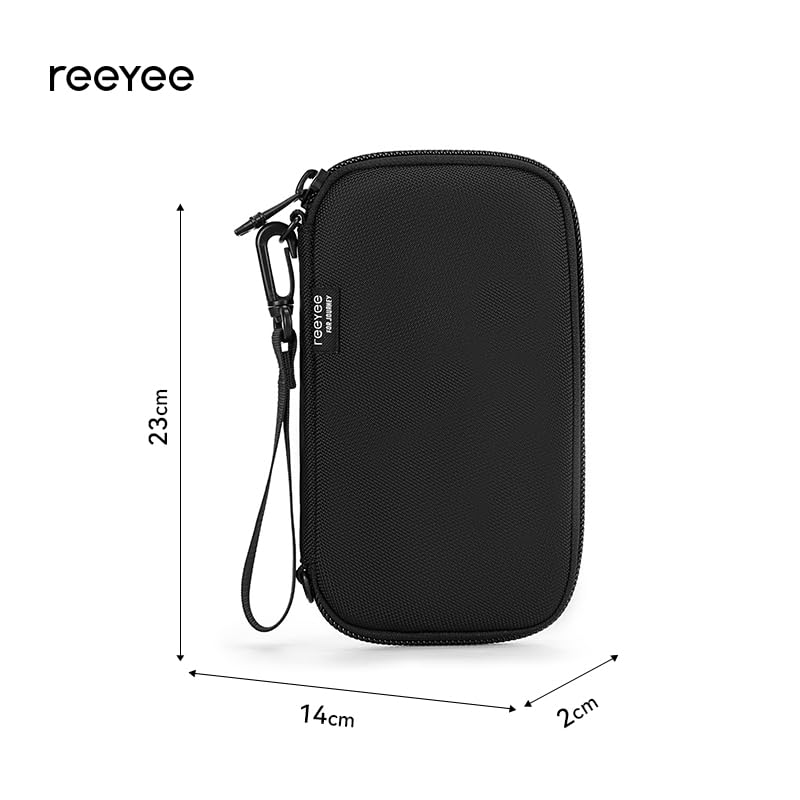 Reeyee N12 passport holder for travel family, Passport Wallet Women Men,Travel Document Organizer with Wrist Strap,840d cordura,cash wallet,RFID Blocking Travel Document Case,Cover Case Waterproof Bag