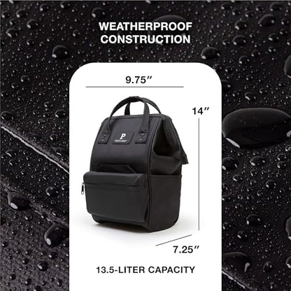 Portland Gear Cascade Compact Backpack, Weatherproof Construction, Perfect for Daily Use and Travel, Padded Laptop Sleeve and Adjustable Straps, 13.5L, Black - color: Black