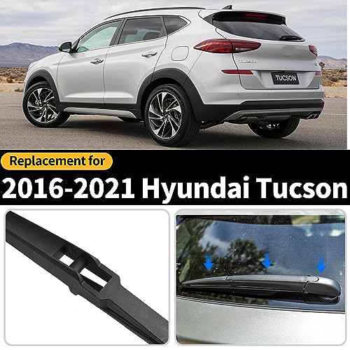 Replacement for Hyundai Tucson 2016 2017 2018 2019 2020 2021 Rear Windshield Wiper Blade and Arm Assembly-Car Back window wiper Arm Blade Complete Set - size: For Hyundai Tucson 2016-2021