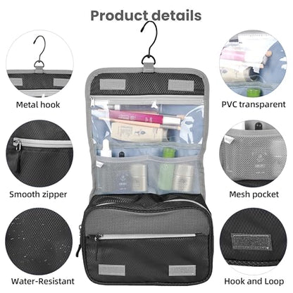 8 Set Expandable Compression Packing Cubes for Suitcases Travel Essentials Carry On Waterproof Storage Bag With Dry And Wet Separation Black - color: Black