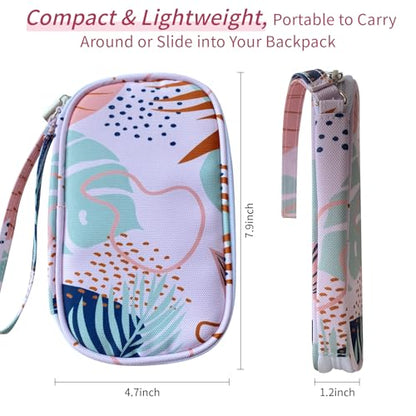 Electronics Organizer Travel Case, Cable Organizer Travel Essentials Tech Pouch,Suitable for Charger, Cable, Phone，Flash Drive,Maple leaf - color: Maple leaf