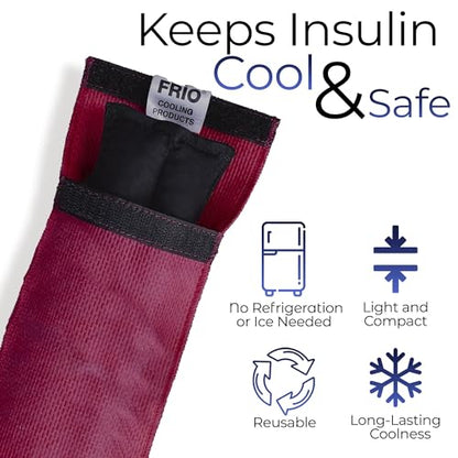 FRIO Cooling Wallet - Insulin Cooler for 45+ Hours of Stress Free On The Go - Red - Individual - color: Red, size: Individual