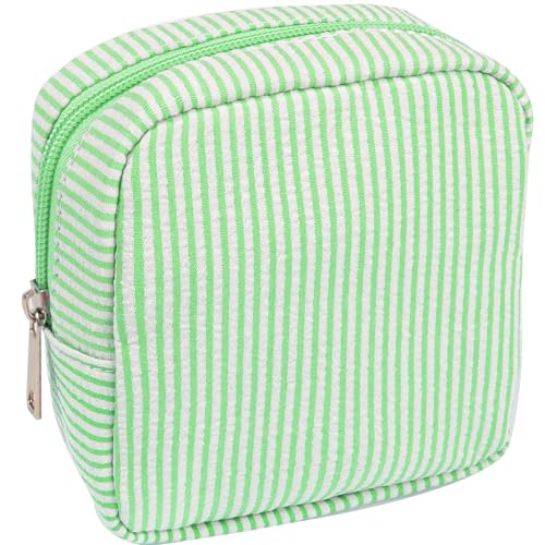Small Makeup Bag, Mini Makeup Pouches for Purse Cute Cosmetics Bag Pouch with Slip-in Pockets Small Travel Toiletry Bag Makeup Storage Bag Lipstick Organizer Purse Essentials - color: 0-Mini Green