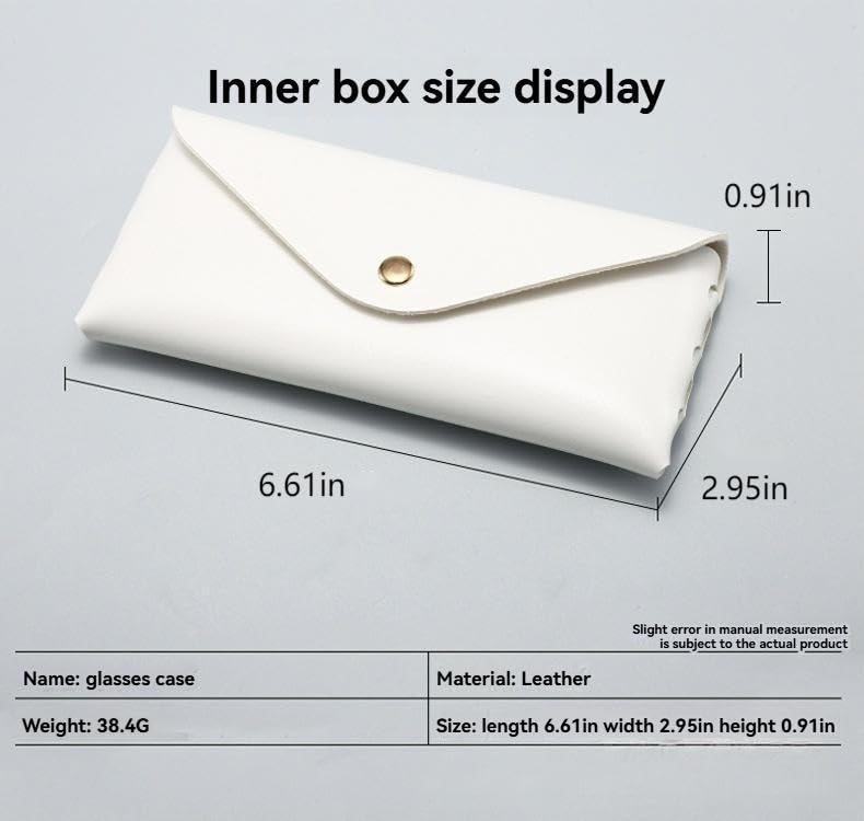 Portable Leather Glasses Case Anti-pressure Glasses Bag Coin Purse Storage Bag Suitable for Men and Women - color: Button Suit Black