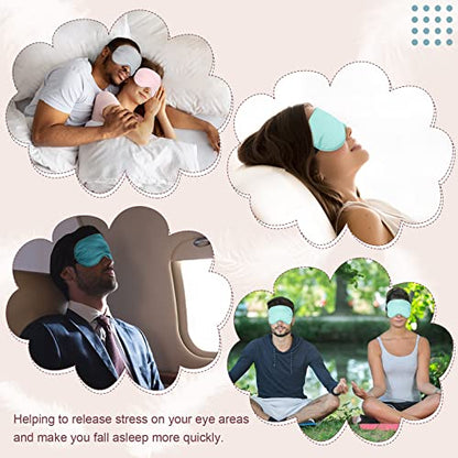 Bbto 4 Pcs Silk Sleep Eye Masks Smooth Soft Satin Eye Covers with Adjustable Strap Blindfold for Sleeping Blocking Out Lights Travel Relaxation(Multicolor) - color: Multicolor