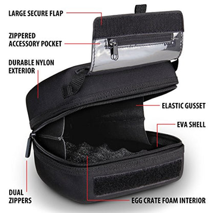 USA Gear Hard Shell Camera Case for DSLR & Mirrorless Cameras, Compatible with Canon, Nikon, Sony & Fujifilm - Fits EOS R100, Rebel T7 / 2000D, Nikon Z30, Sony A7III / A7 IV, Fujifilm X-T5 / X-T50 - color: Hard Case - Black