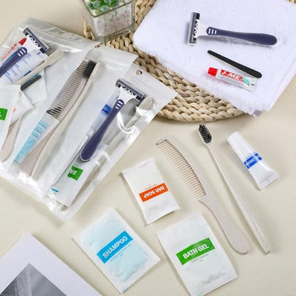 Suclain 96 Pack Hygiene Kits Bulk for Homeless Travel Size Toiletries and Dental Hygiene Kit Homeless Care Package Supplies Charity Donation Ready for Shelter Church Emergency Prep