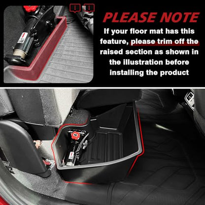 VaultsOnWheels Under Seat Storage Box Fit for 2019-2026 Chevy Silverado 1500/2500/3500HD (Not for Rear Kicker Subwoofer), Console Organizer Truck Tool Box Detachable Underseat Organizer w/TPE Mats - size: 2)Silverado|2019+|Rear underseat storage