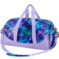 Choco Mocha Kids Duffle Bag, Girls Galaxy Overnight Travel Bags for Kid with Shoes Compartment, Large Weekender Bag for Sleepover, Purple - color: Galaxy-Purple