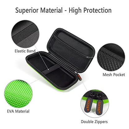 Power Bank Storage Case Hard EVA Protective Travel Case – Small Electronic Carrying Pouch for Hard Drive, Cell Phone, Charging Cable, External Battery, Earbuds (Light Green) - color: Light Green