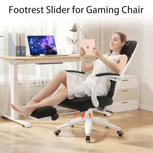 4Pcs Office Chair Footrest Slider Pads, Foot Rest Attachment Sliders for Office Chairs Convenient Replaceable Chair