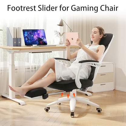 4Pcs Office Chair Footrest Slider Pads, Foot Rest Attachment Sliders for Office Chairs Convenient Replaceable Chair