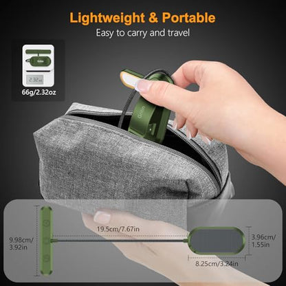 Gritin Rechargeable Book Light for Reading in Bed with 19 LED &Memory Function-Eye Caring 3 Color Temperatures,5 Brightness Levels,90 Hrs Runtime Flexible Goose Neck Clip on Light-Deep Green - color: Deep Green